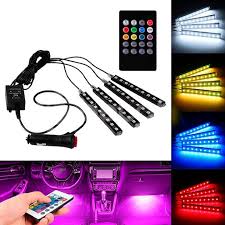 Kit Luces LED RGB Interior Auto Control App Millones de Colores