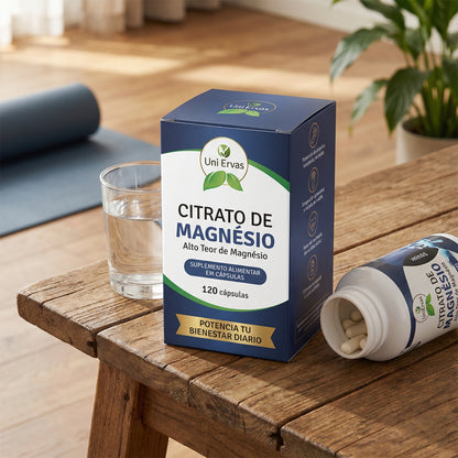 Magnesio 60 Cápsulas Suplemento Nutricional Adultos Rutina Diaria