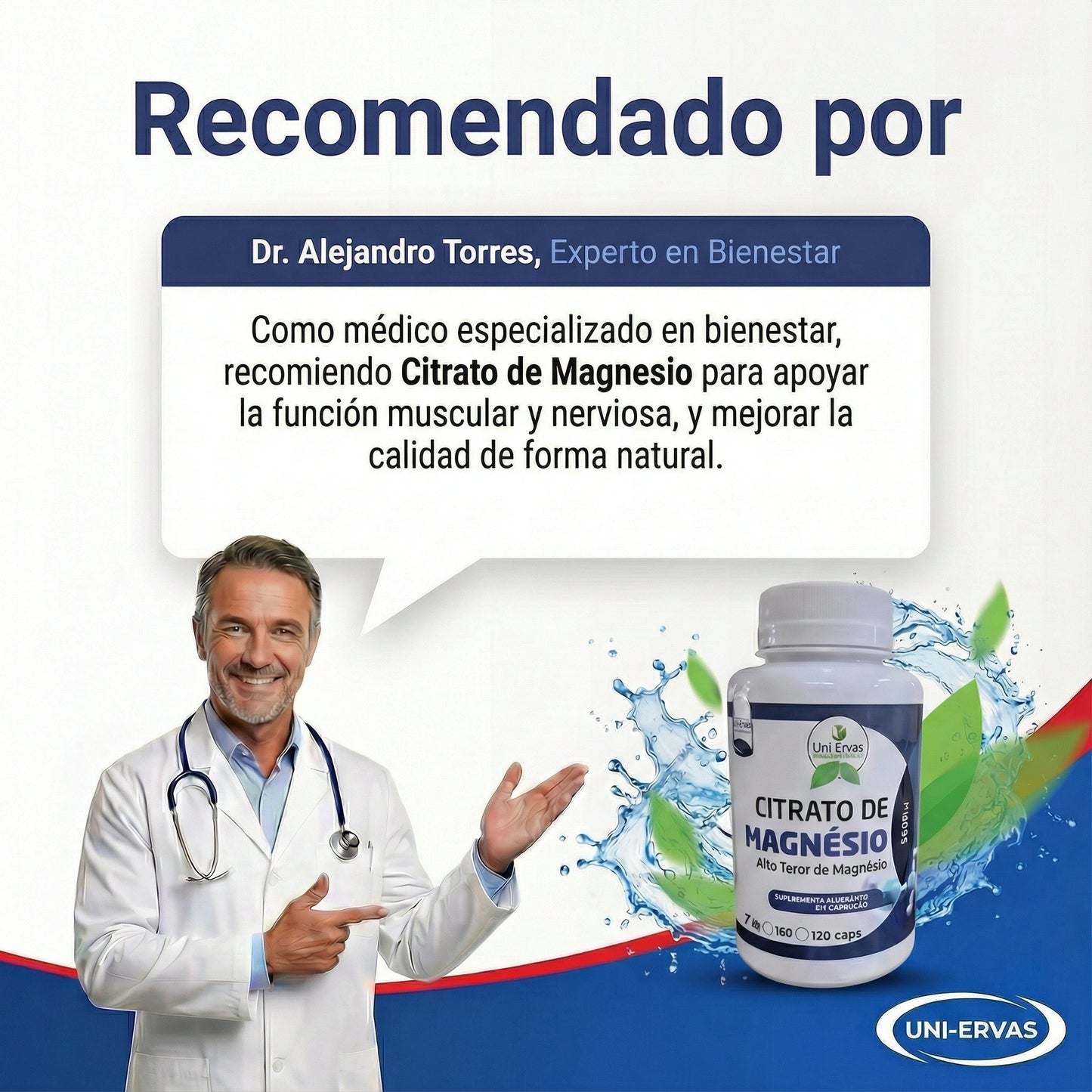 Magnesio 60 Cápsulas Suplemento Nutricional Adultos Rutina Diaria